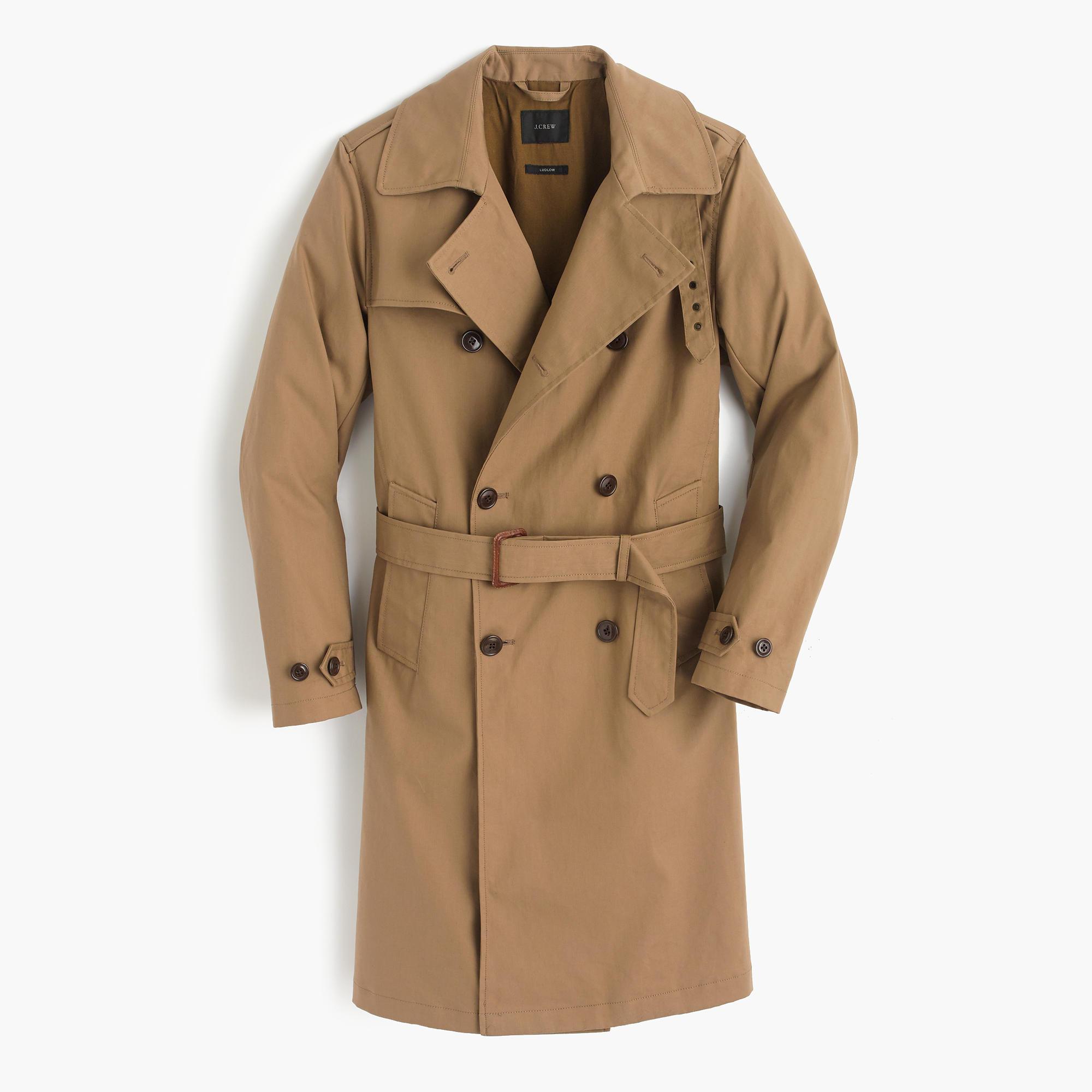 J.crew Ludlow Doublebreasted Waterrepellent Trench Coat for Men Lyst